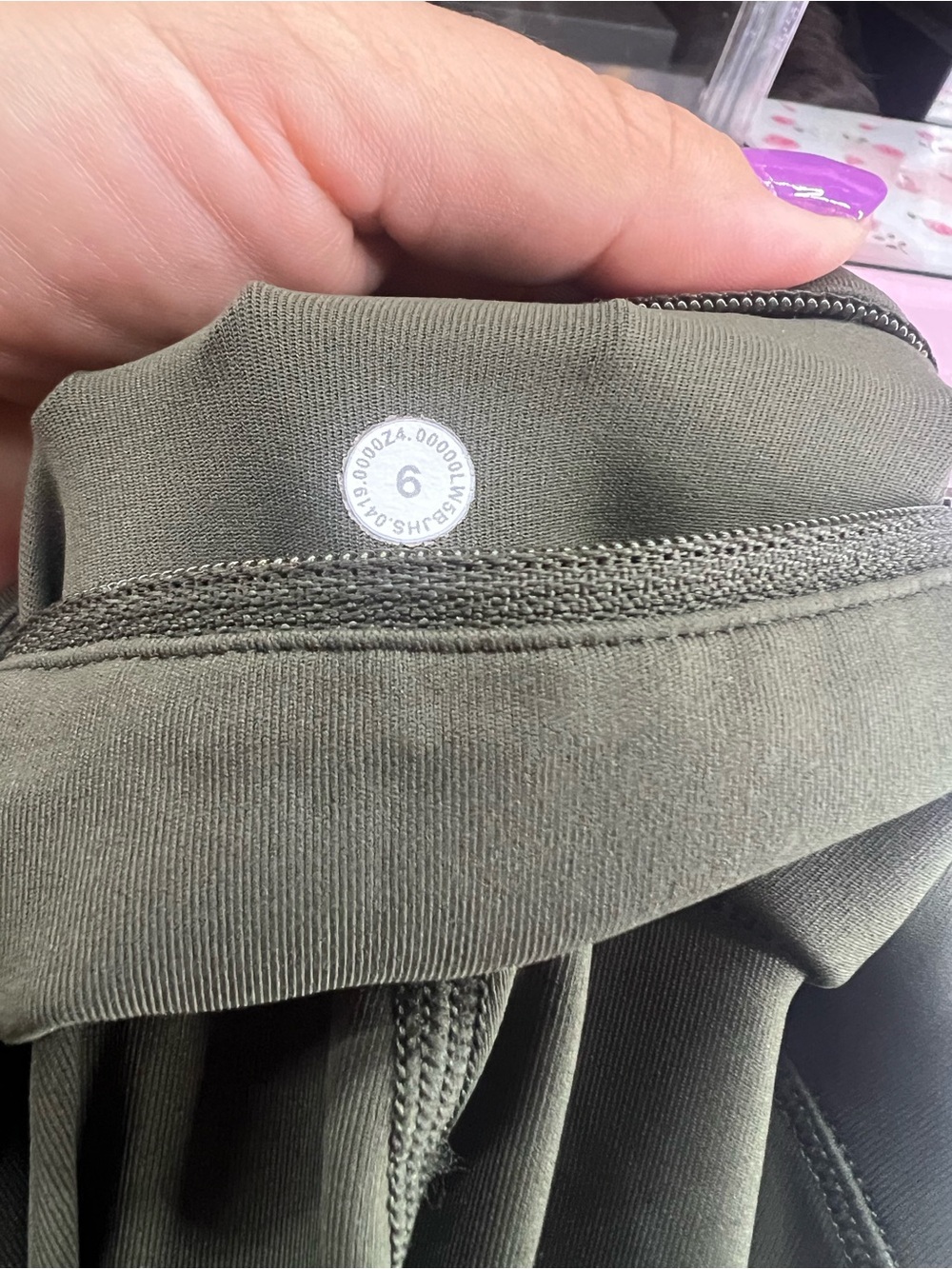 lululemon athletica Olive Green Zippered Active Leggings - Picture 10 of 10